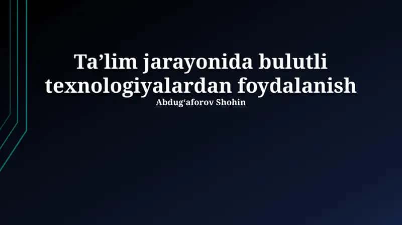 Bulut Texnologiyalari