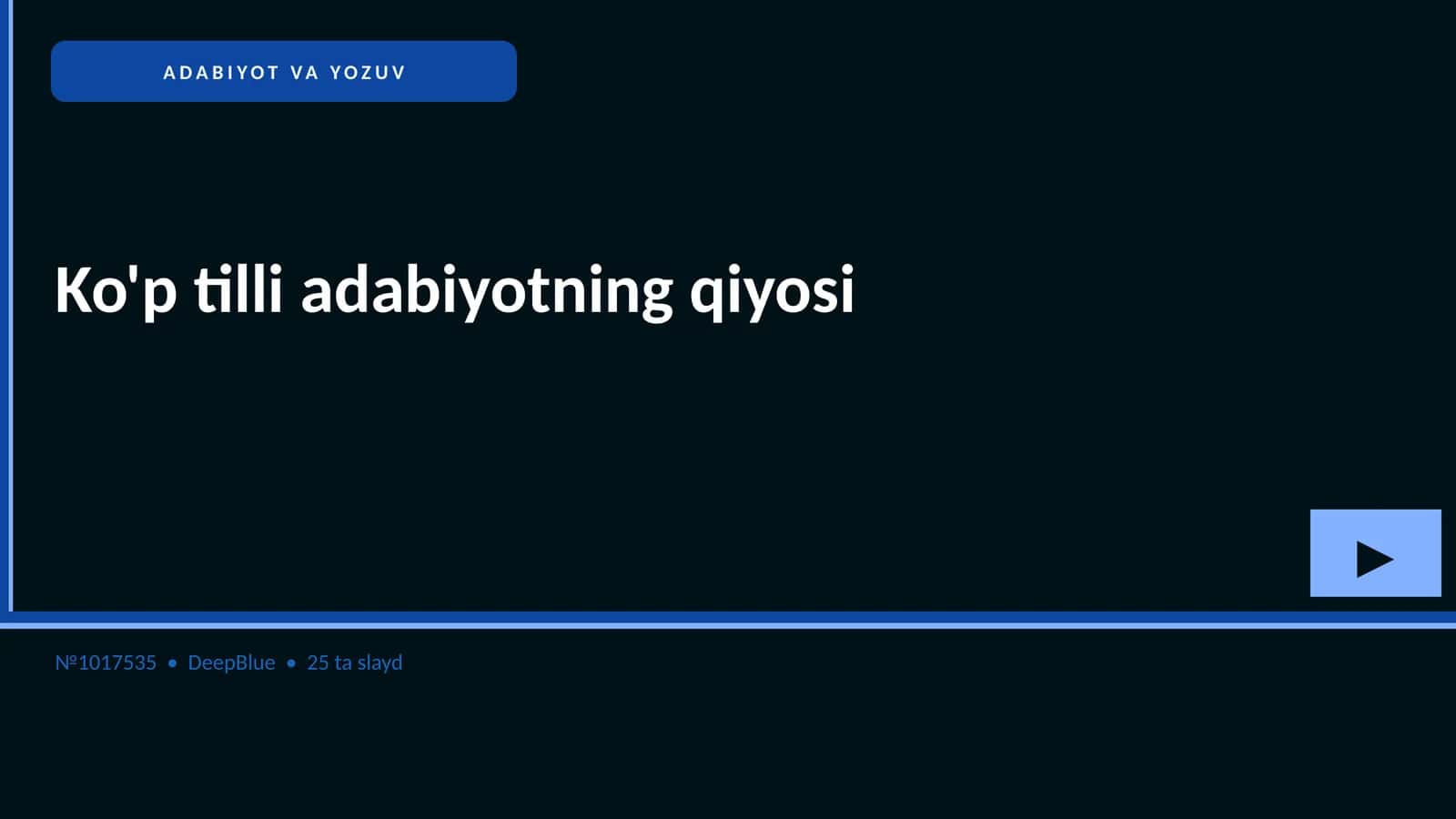 Ko'p tilli adabiyotning qiyosi
