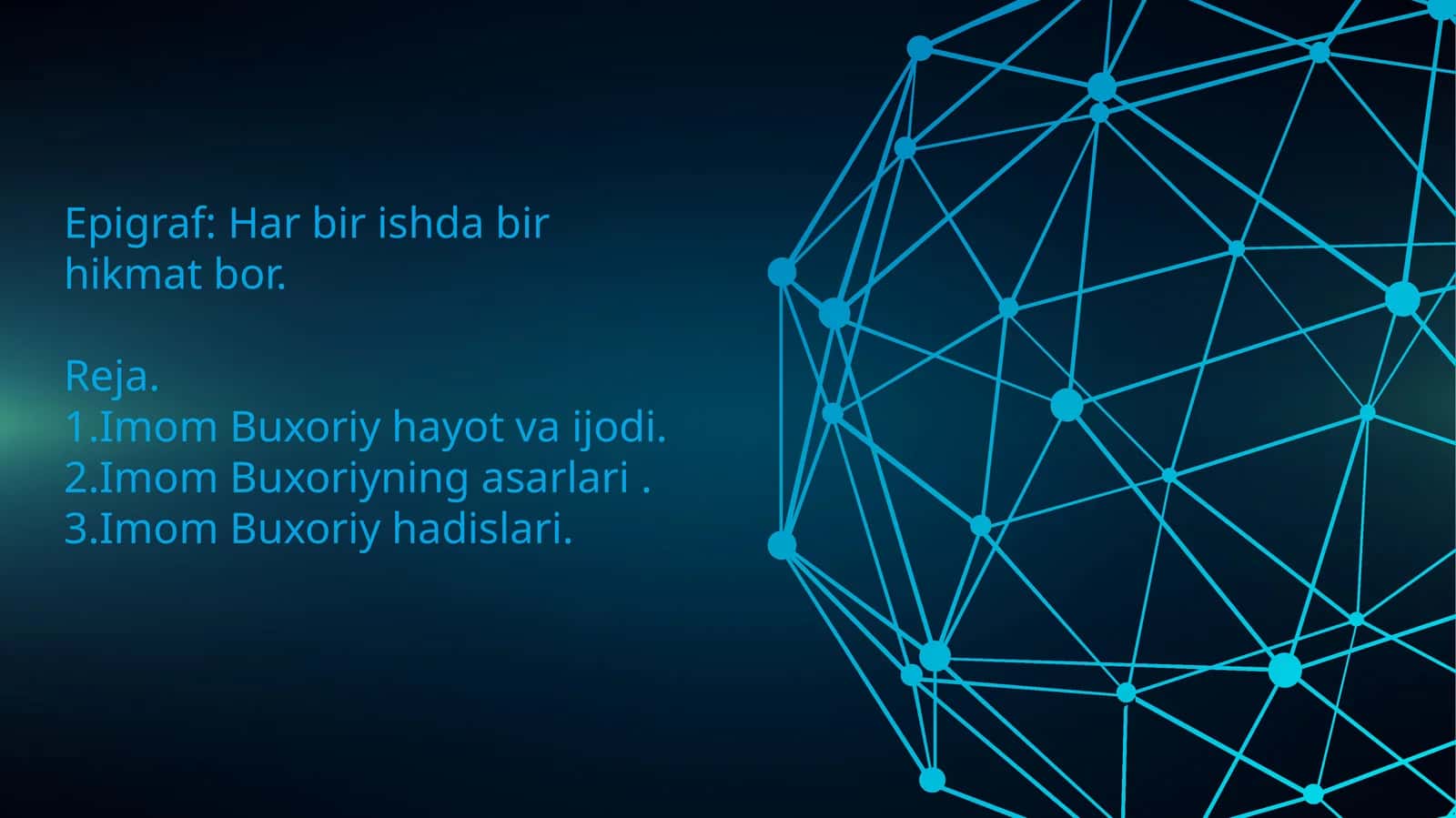 Epigraf. Har bir ishda bir hikmat bor