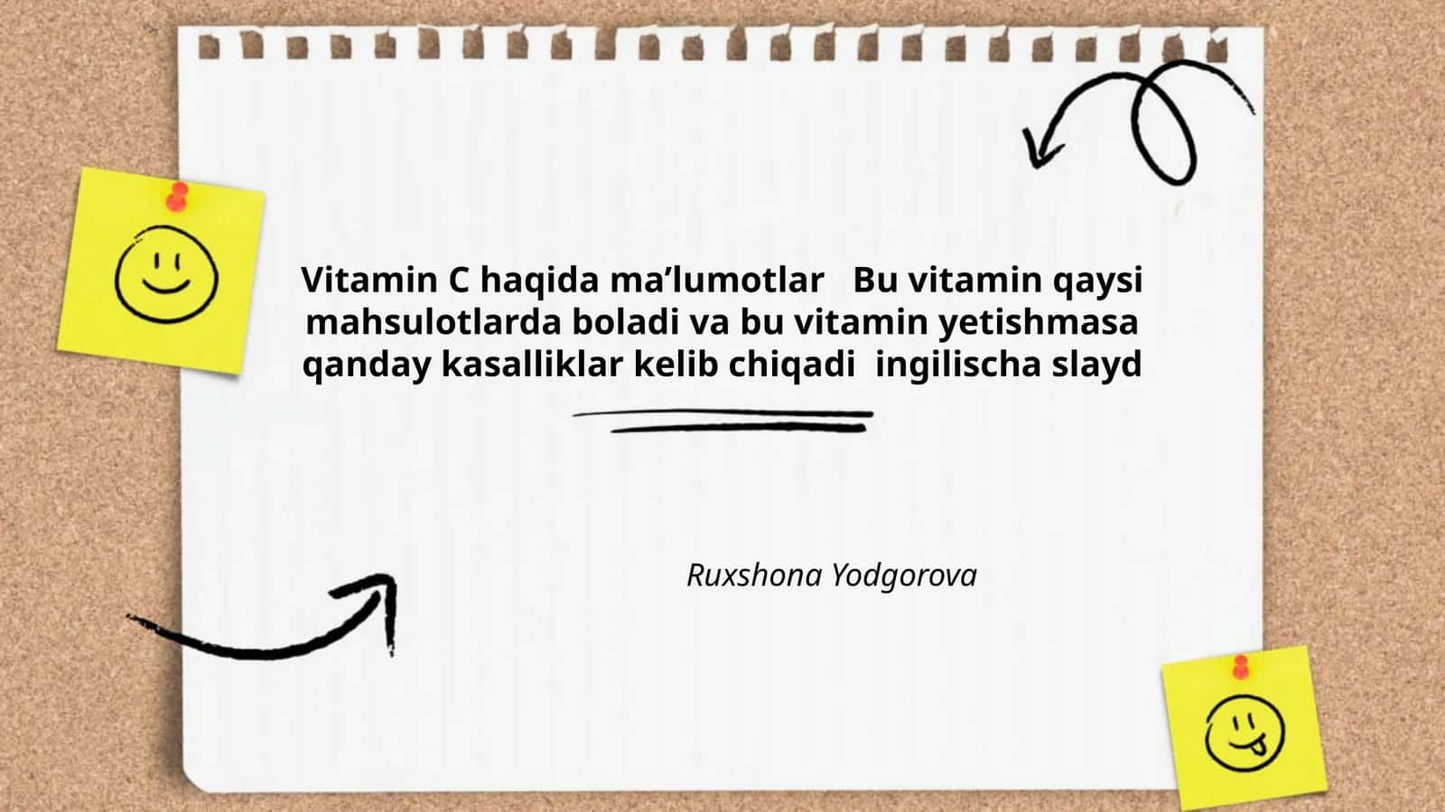 Vitamin C haqida ma’lumotlar