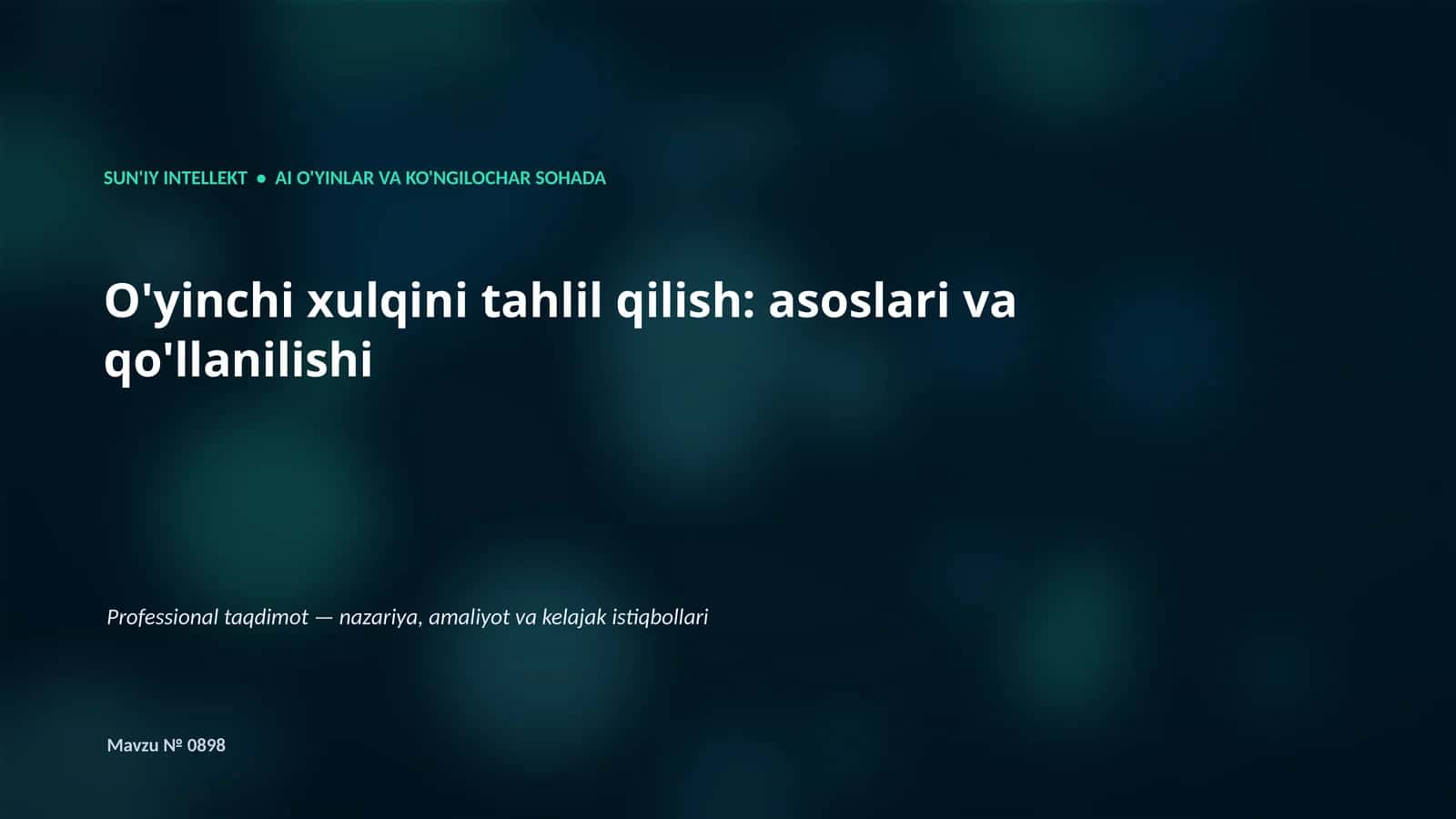 SUN'IY INTELLEKT