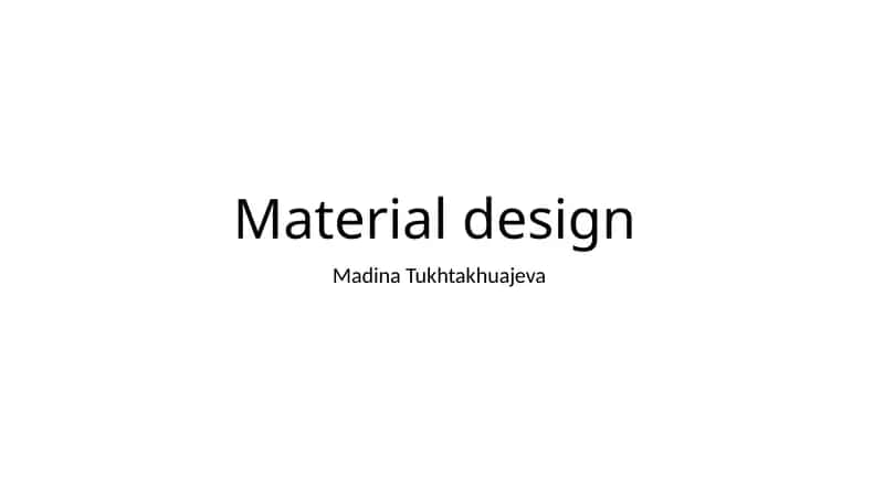 Material design