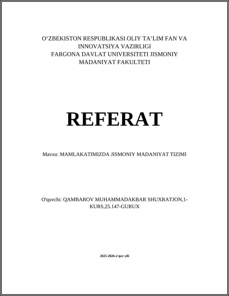 Jismoniy madaniyat tizimi
