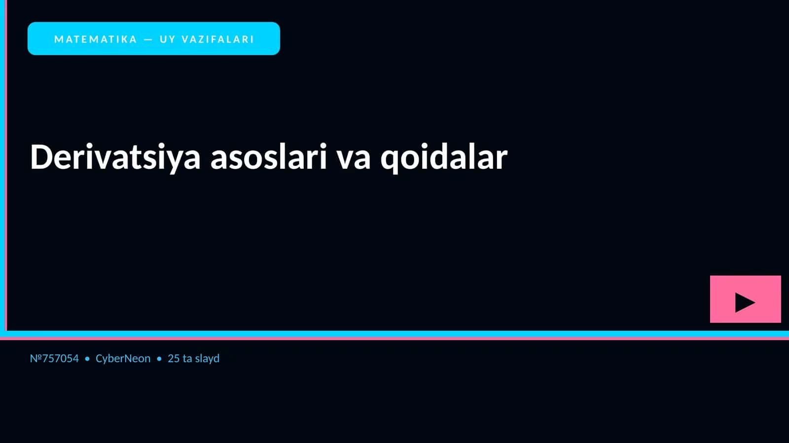 Matematika - Uy vazifalari