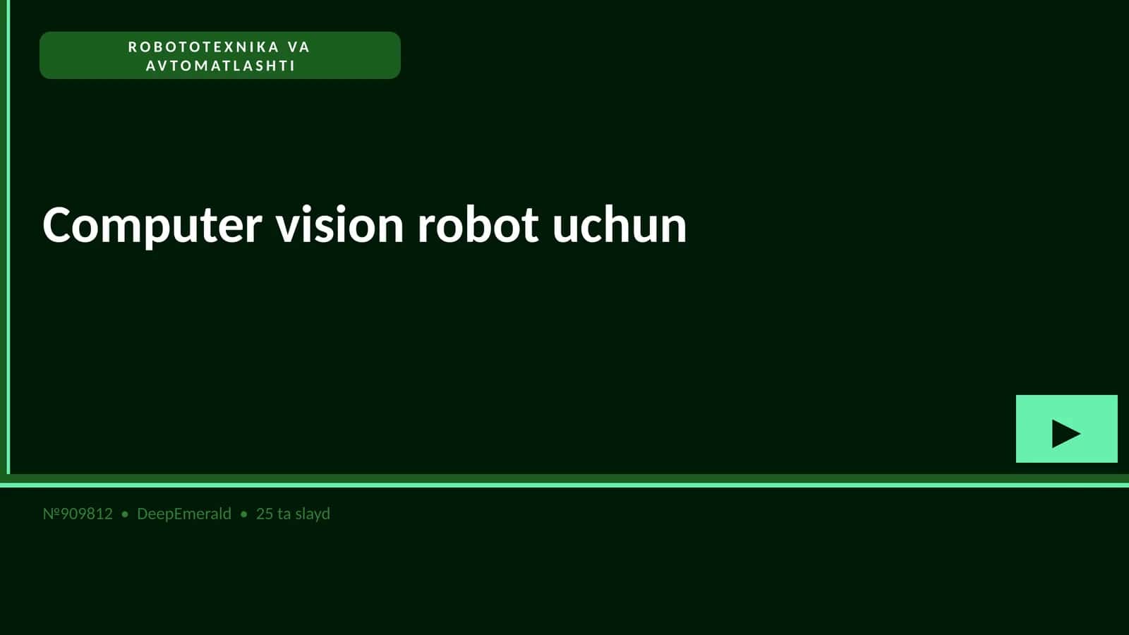 ROBOTOTEXNIKA VA AVTOMATLASHTI
