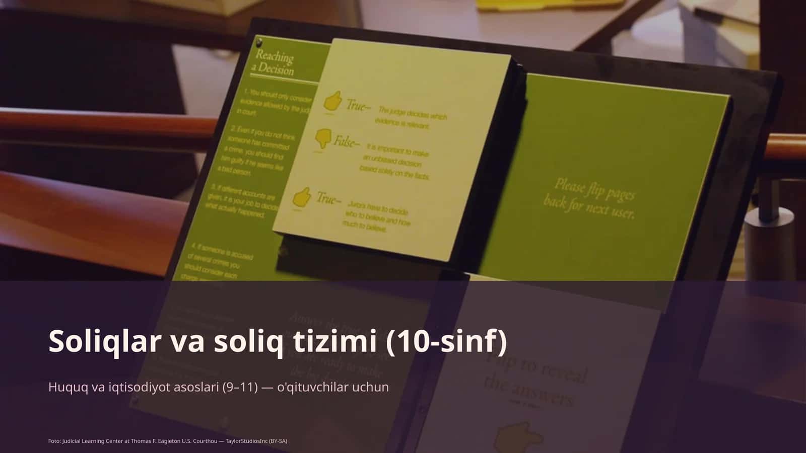 Soliqlar va soliq tizimi (10-sinf)