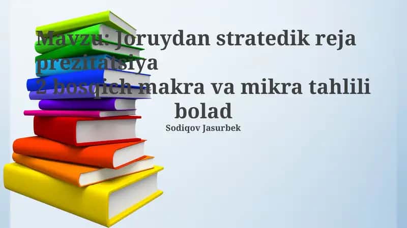 Joruydan stratedik reja prezitatsiya