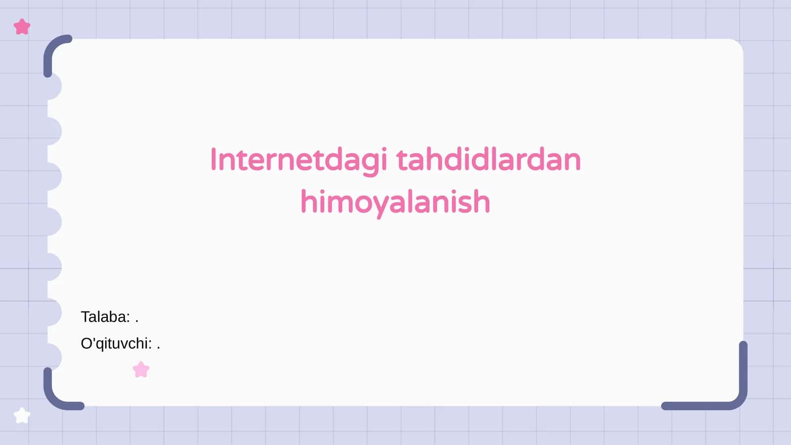 Internetdagi tahdidlardan himoyalanish