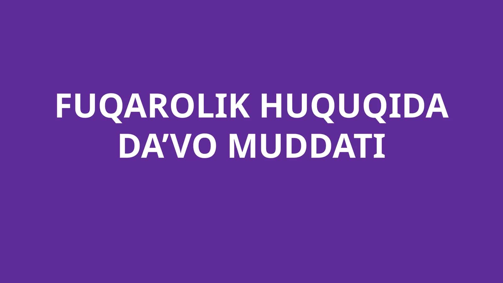 Da’vo Muddati