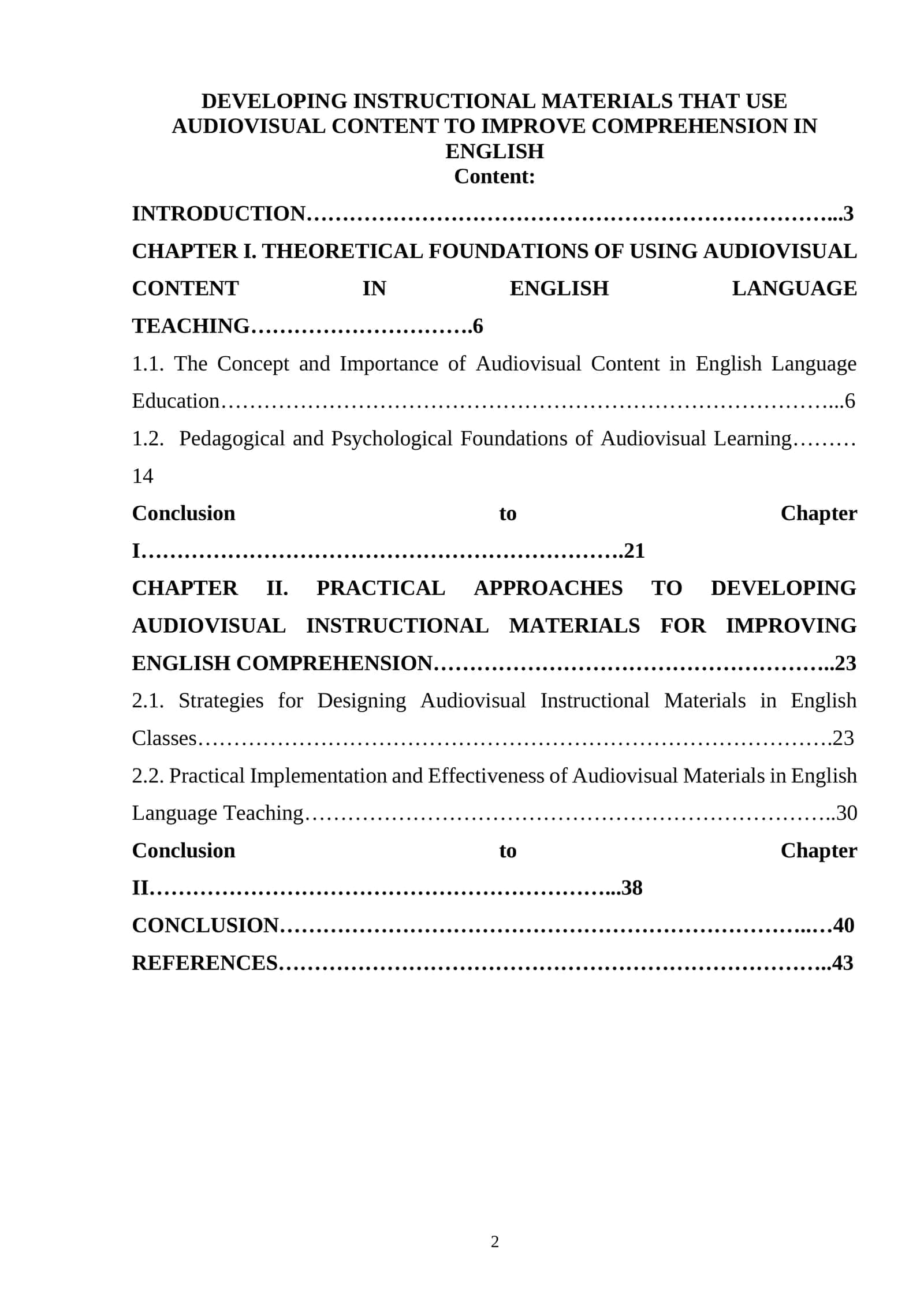 Developing Instructional Materials with Audiovisual Content for English Comprehension