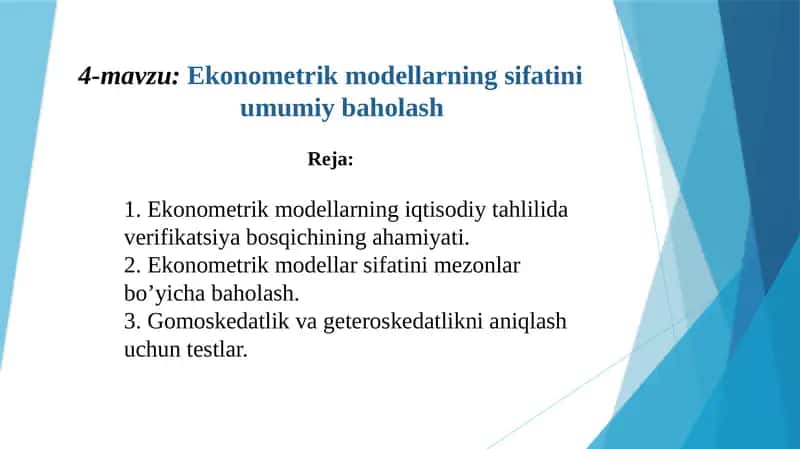 Ekonometrik modellar