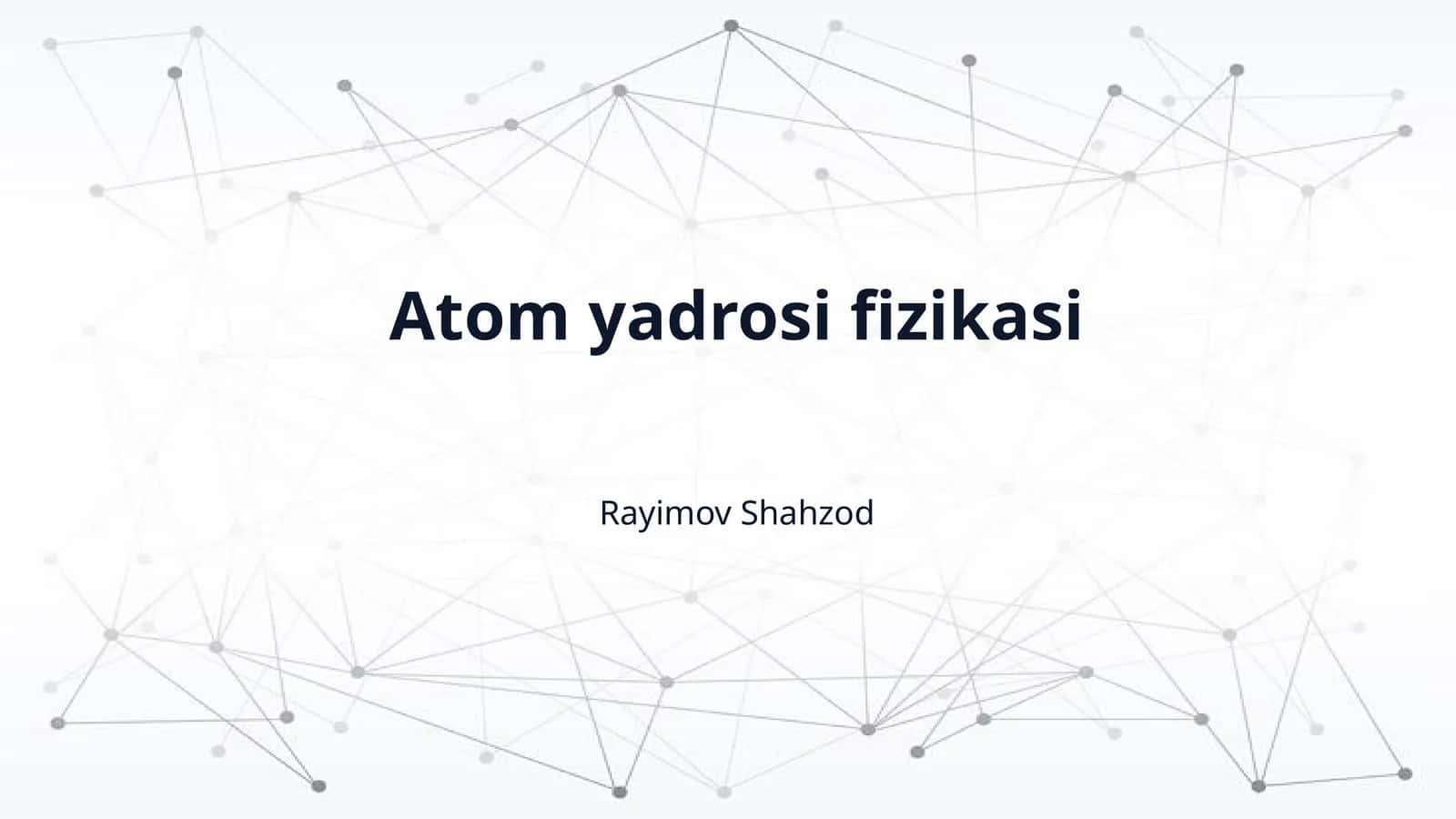 Atom yadrosi fizikasi