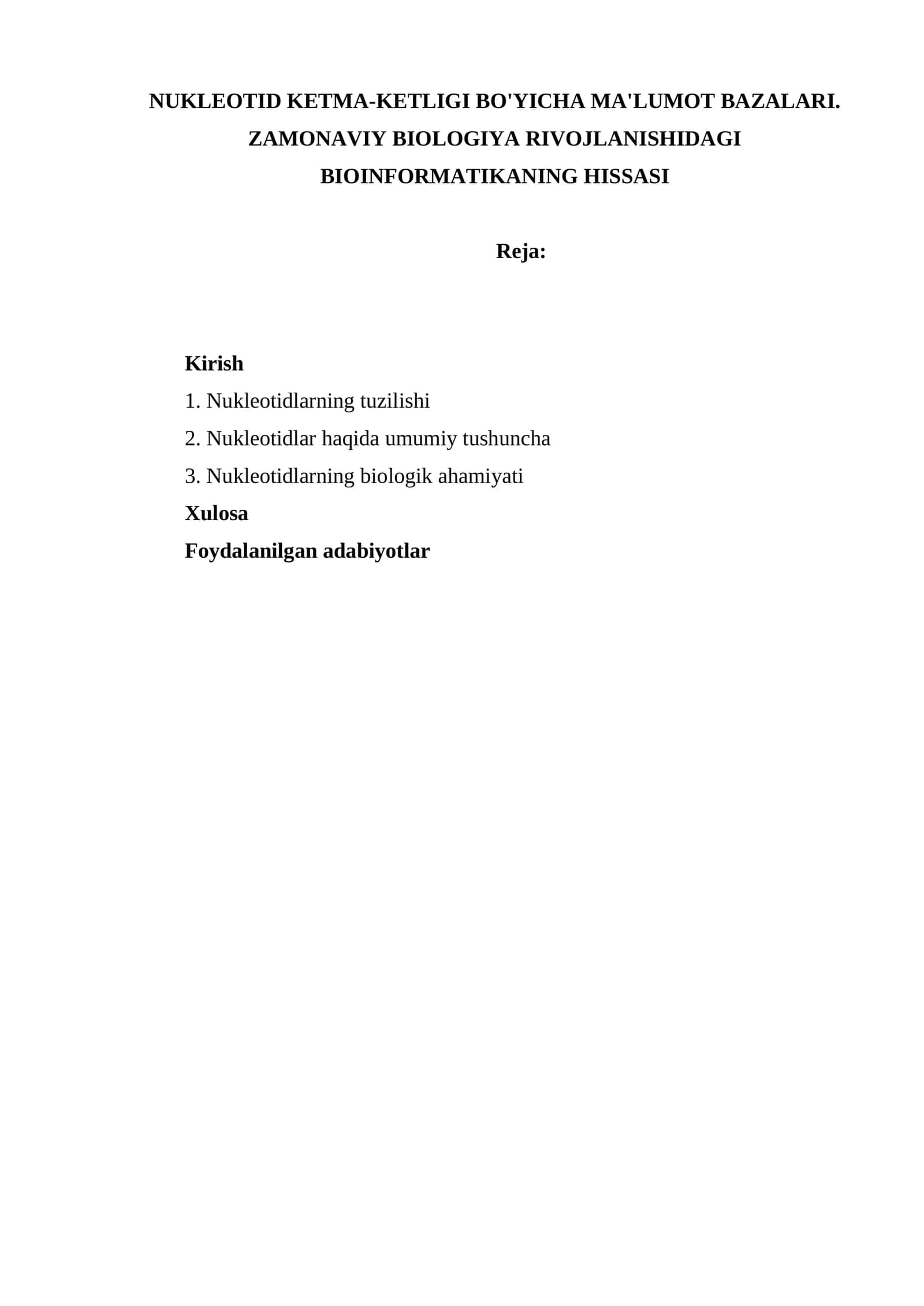 Zamonaviy Biologiya Rivojlanishidagi Bioinformatikaning Hissasi