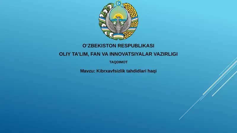 Kiberxavfsizlik Tahdidlari