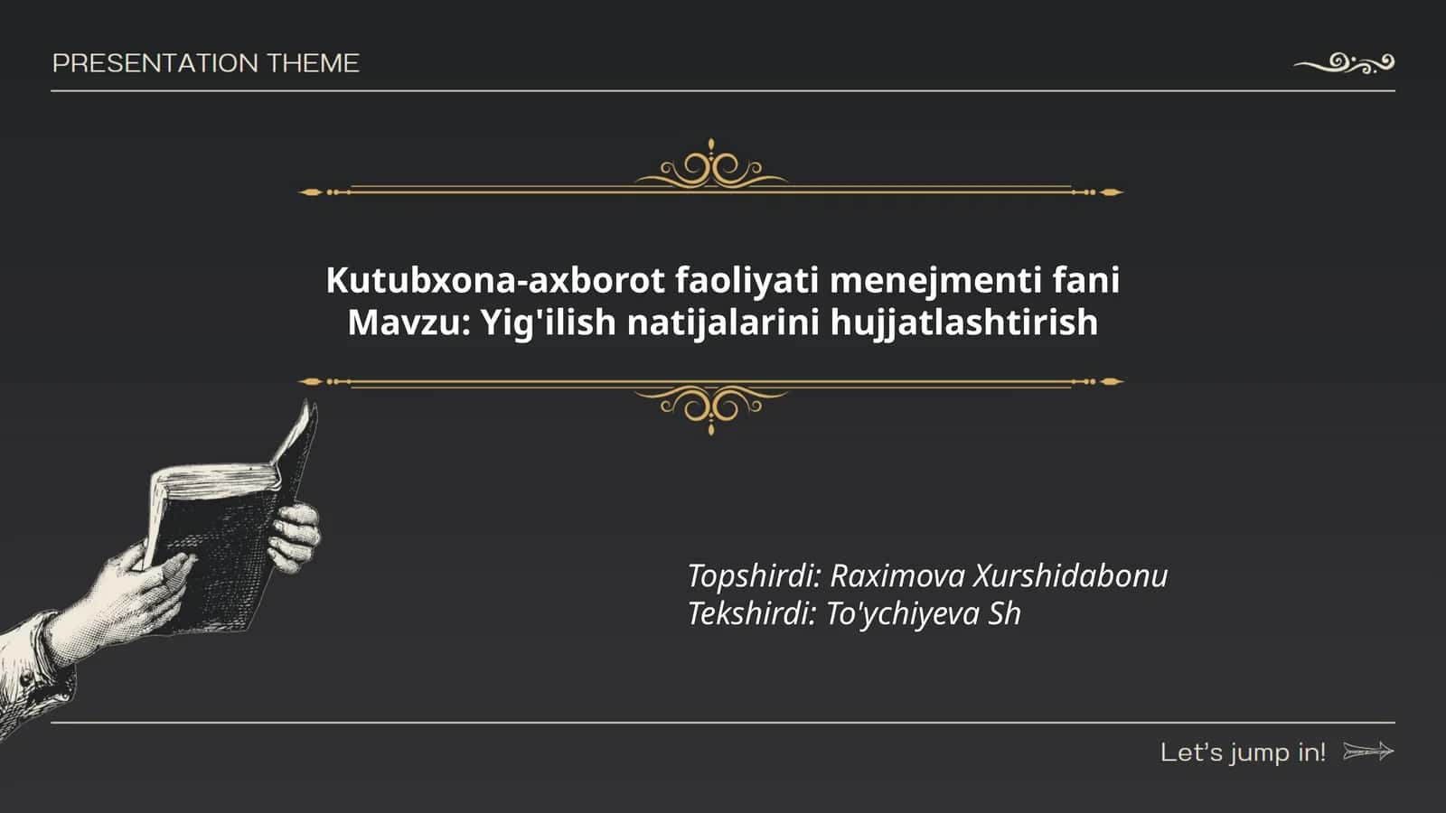 Kutubxona-axborot faoliyati menejmenti fani