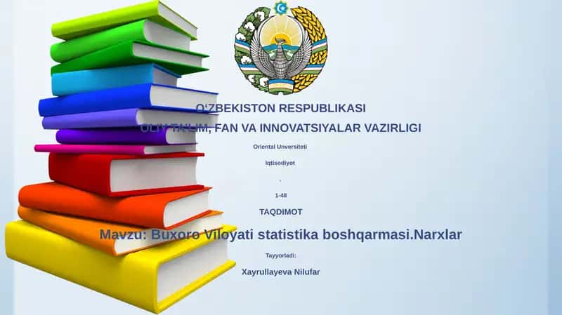 Buxoro Viloyati statistika boshqarmasi.Narxlar