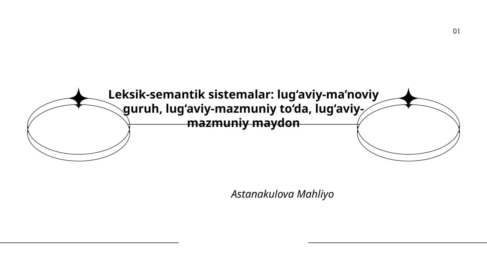 Leksik-semantik sistemalar: lug‘aviy-ma’noviy guruh, lug‘aviy-mazmuniy to‘da, lug‘aviy-mazmuniy maydon