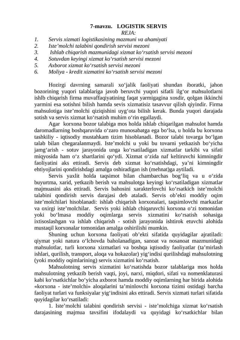 LOGISTIK SERVIS
