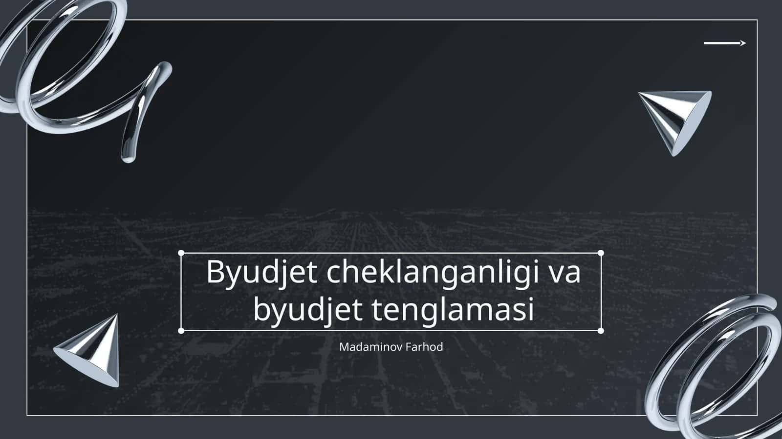 Byudjet cheklanganligi va byudjet tenglamasi