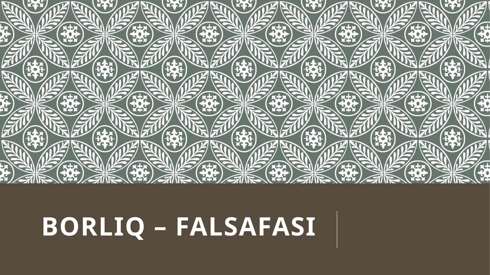 Borliq-falsafaSI
