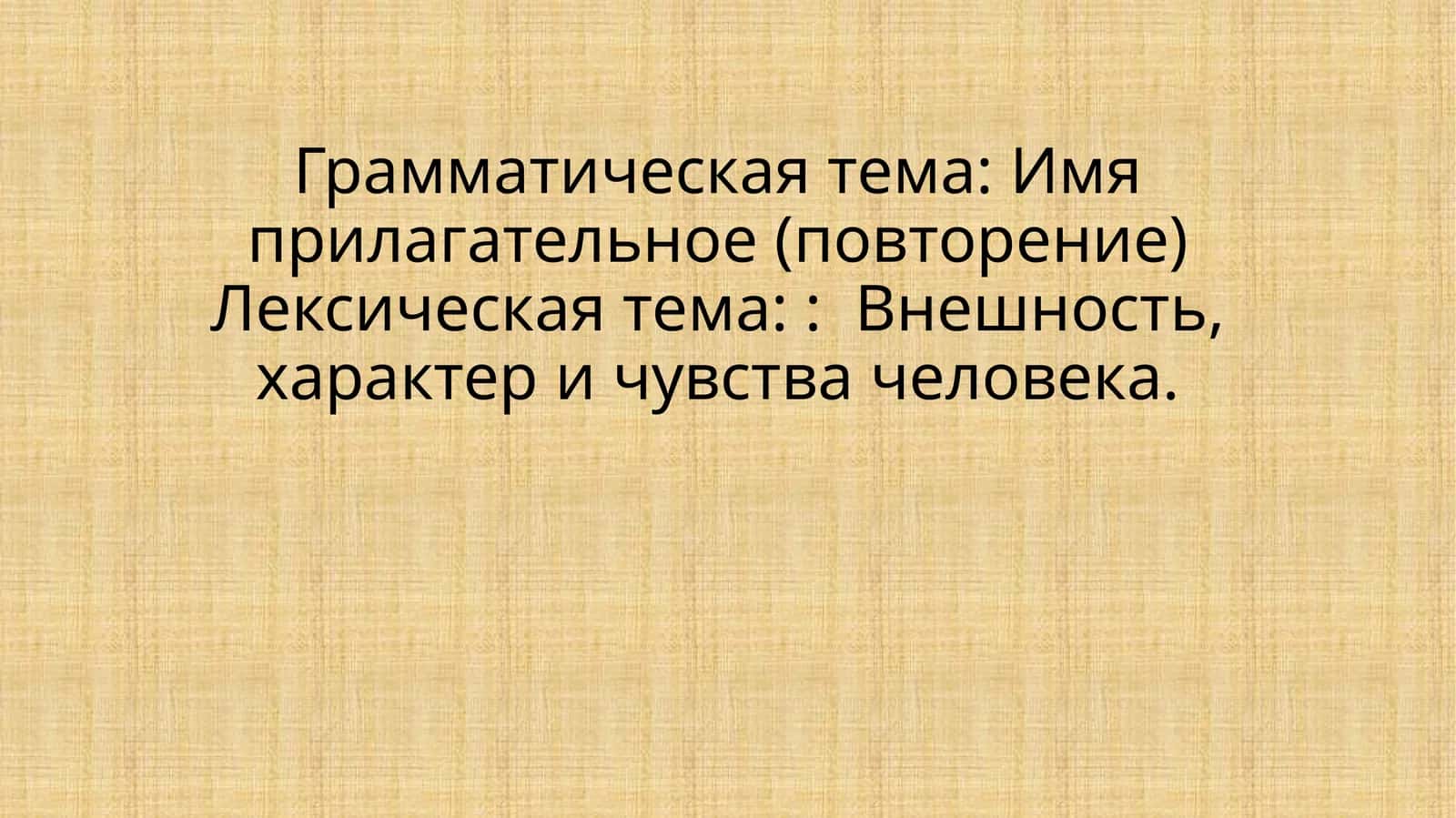 Имя прилагательное в русском языке