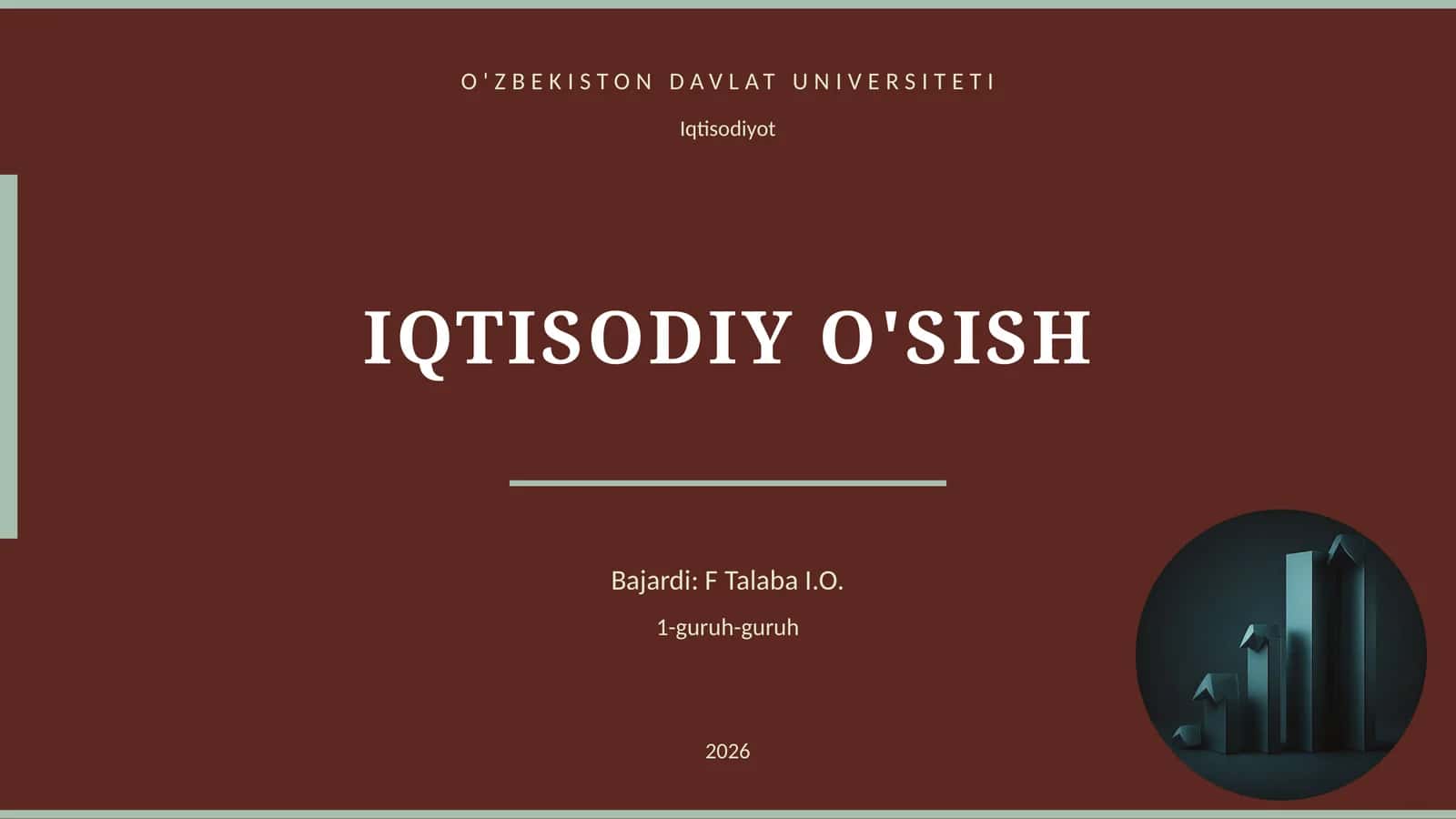 IQTISODIY O'SISH