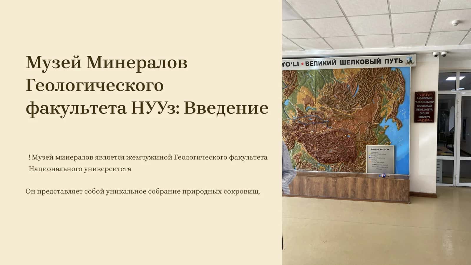 Музей Минералов Геологического факультета НУУз