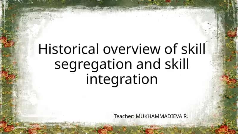 Segregation skill approach in teaching English