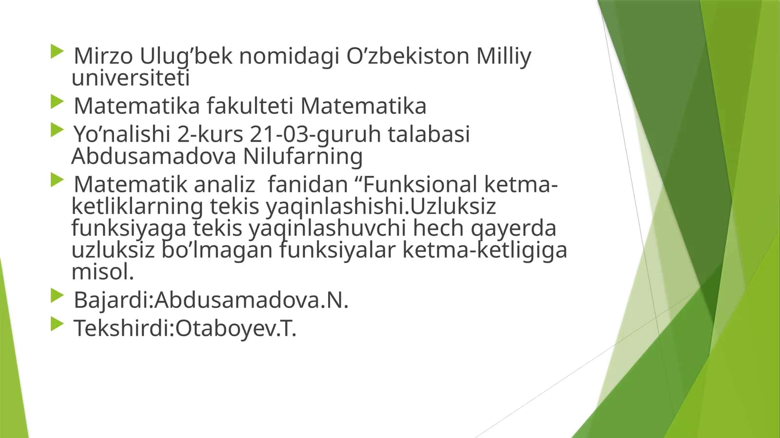 Uzluksiz funksiyalarning ketma-ketligi