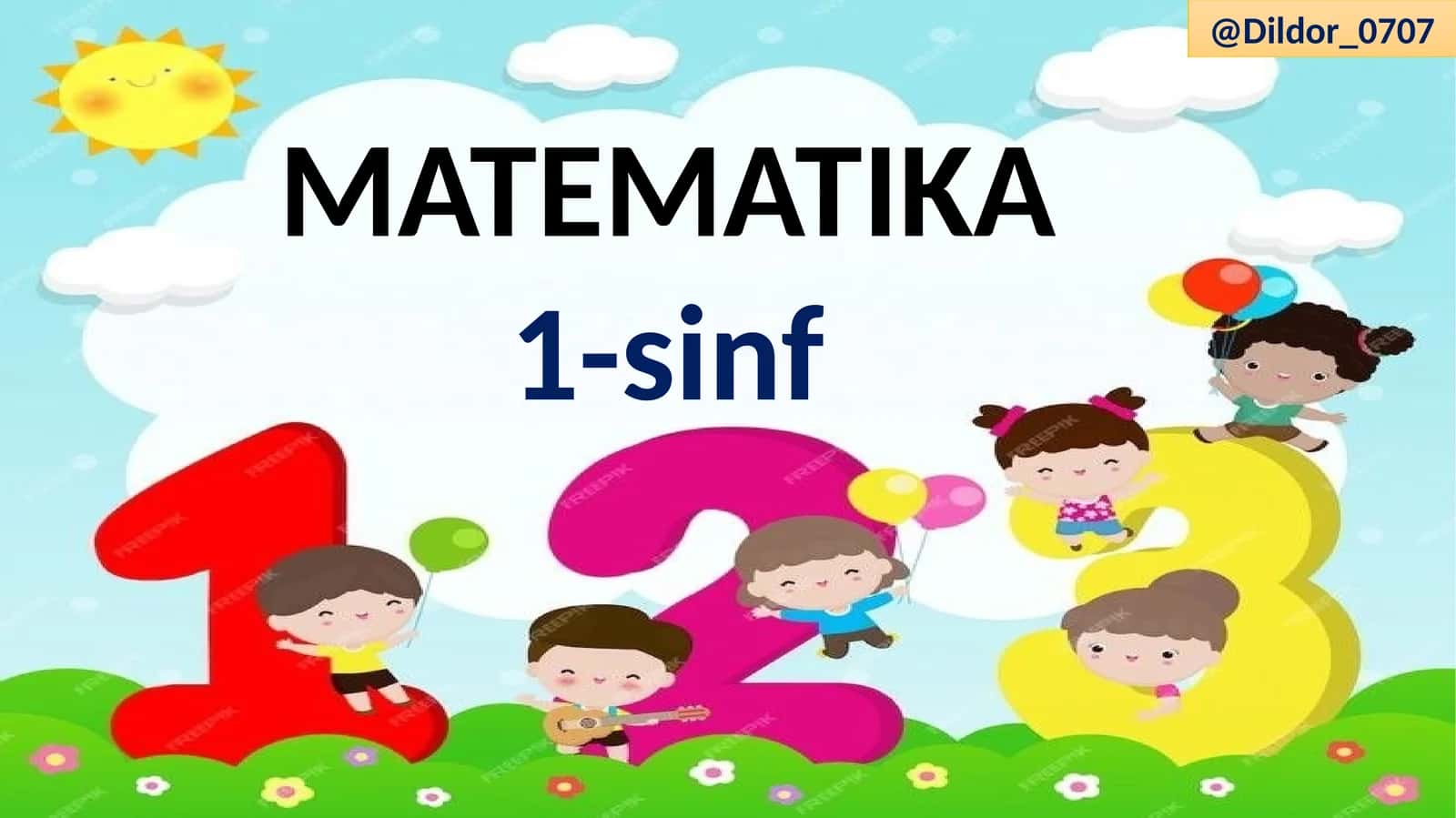 Matematika 1-sinf 1-topshiriq
