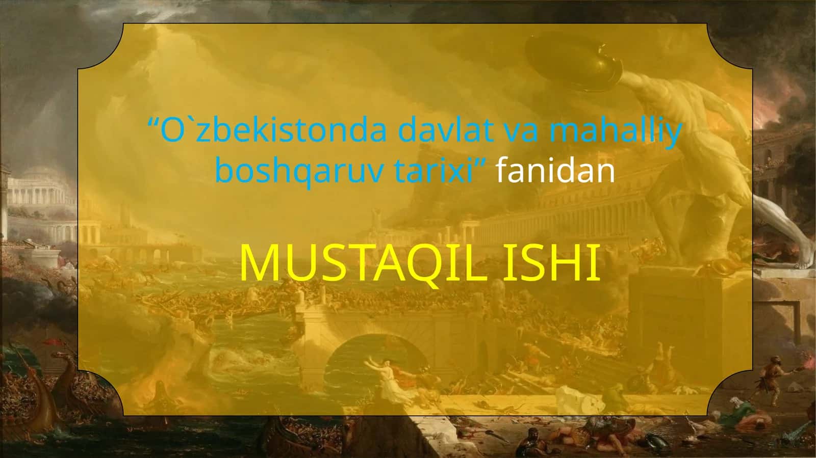 O’RTA OSIYODA DAVLATCHILIK VA DAVLAT BOSHQARUVI PAYDO BO’LISHINING IJTIMOIY – IQTISODIY VA HARBIY – SIYOSIY ASOSLARI