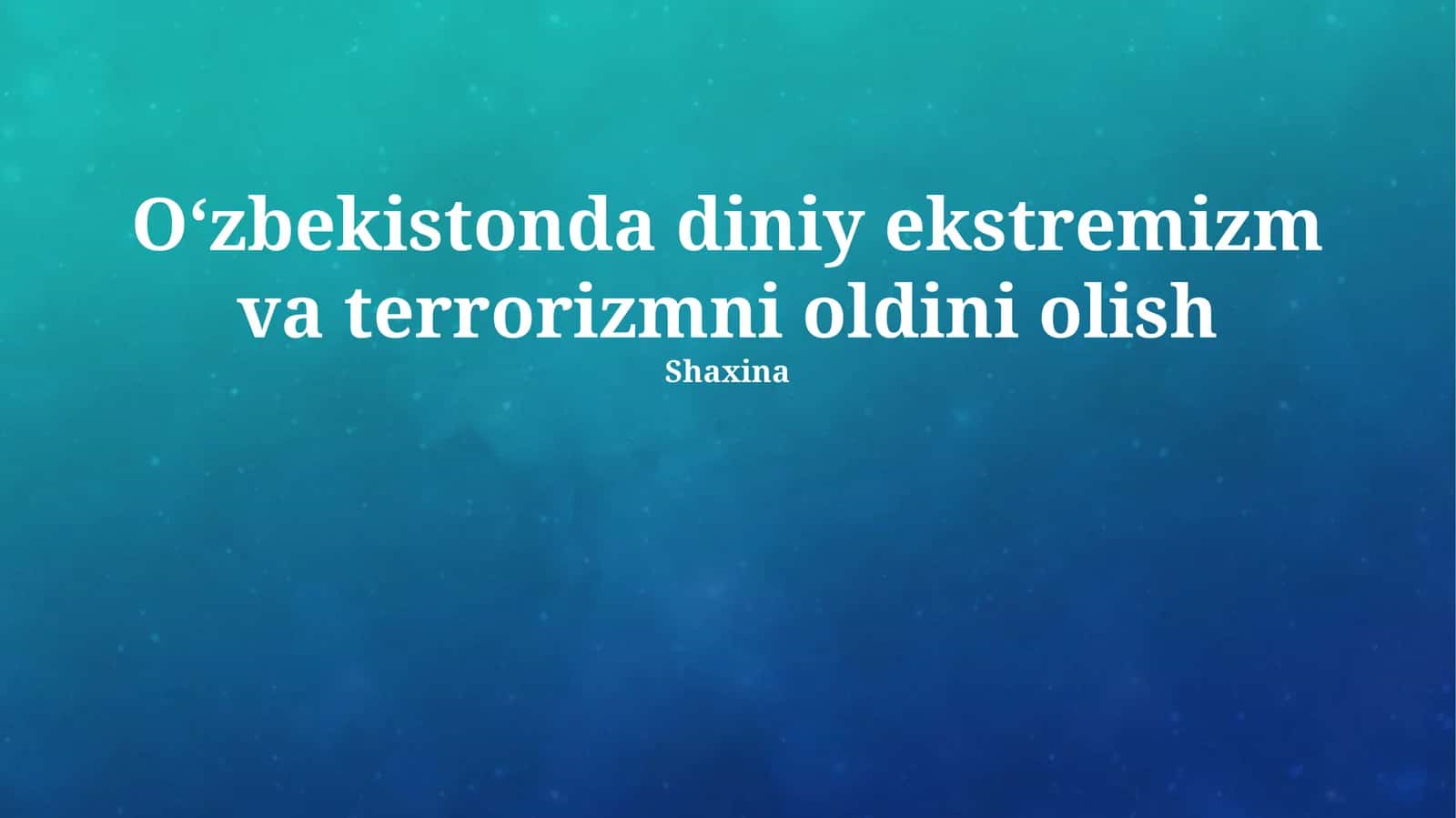 Ma’rifiy va Tarbiyaviy Ishlarni Kuzaytirish