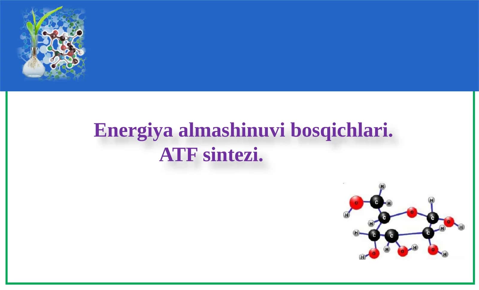 ENERGIYA ALMASHINUVI BOSQICHLARI