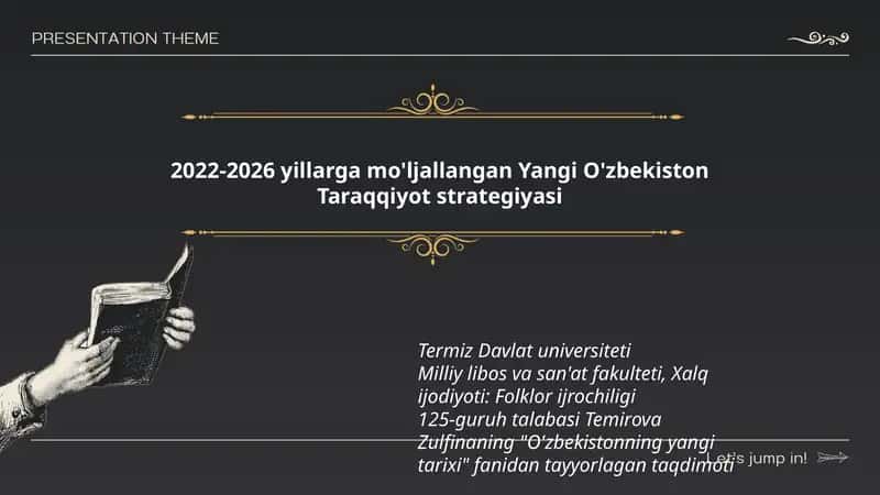2022-2026 yillarga mo'ljallangan Yangi O'zbekiston Taraqqiyot strategiyasi