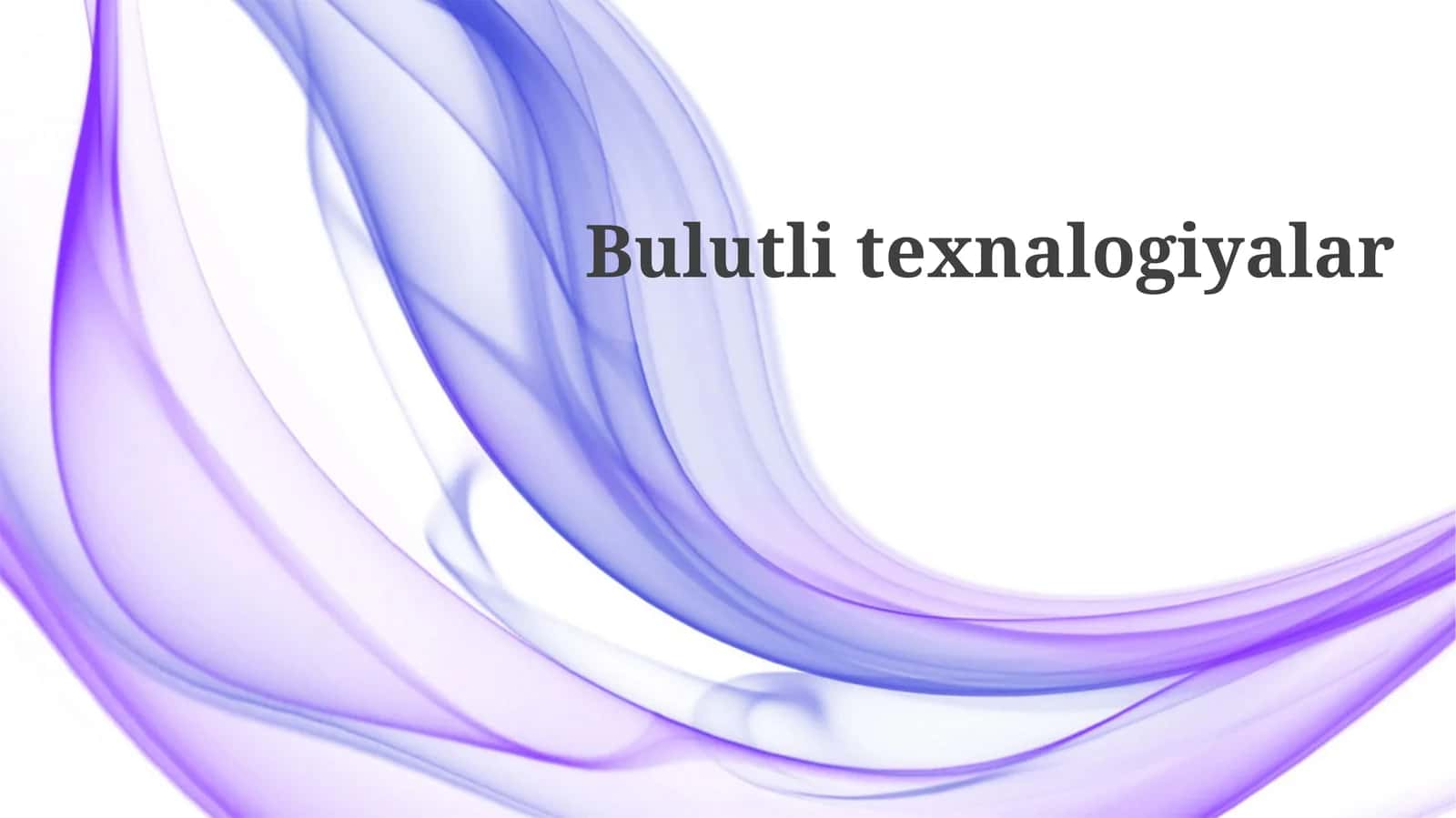Bulut Texnologiyalari