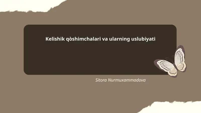 Kelishik qòshimchalari va ularning uslubiyati