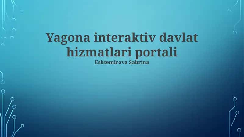 Umumiy interfaol davlat xizmatlari portali