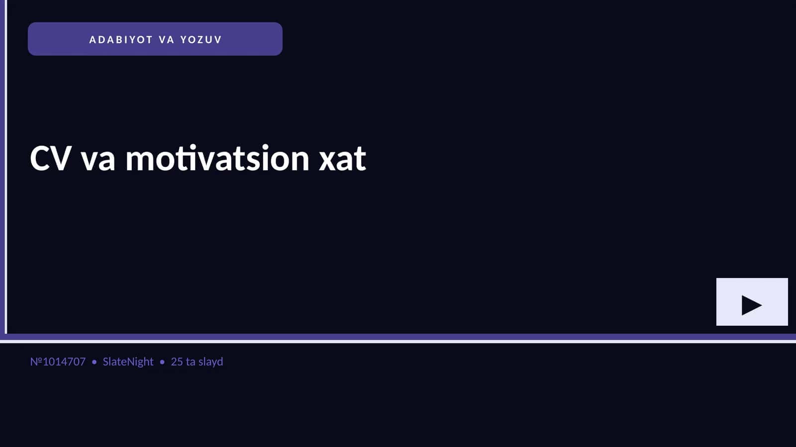 CV va motivatsion xat