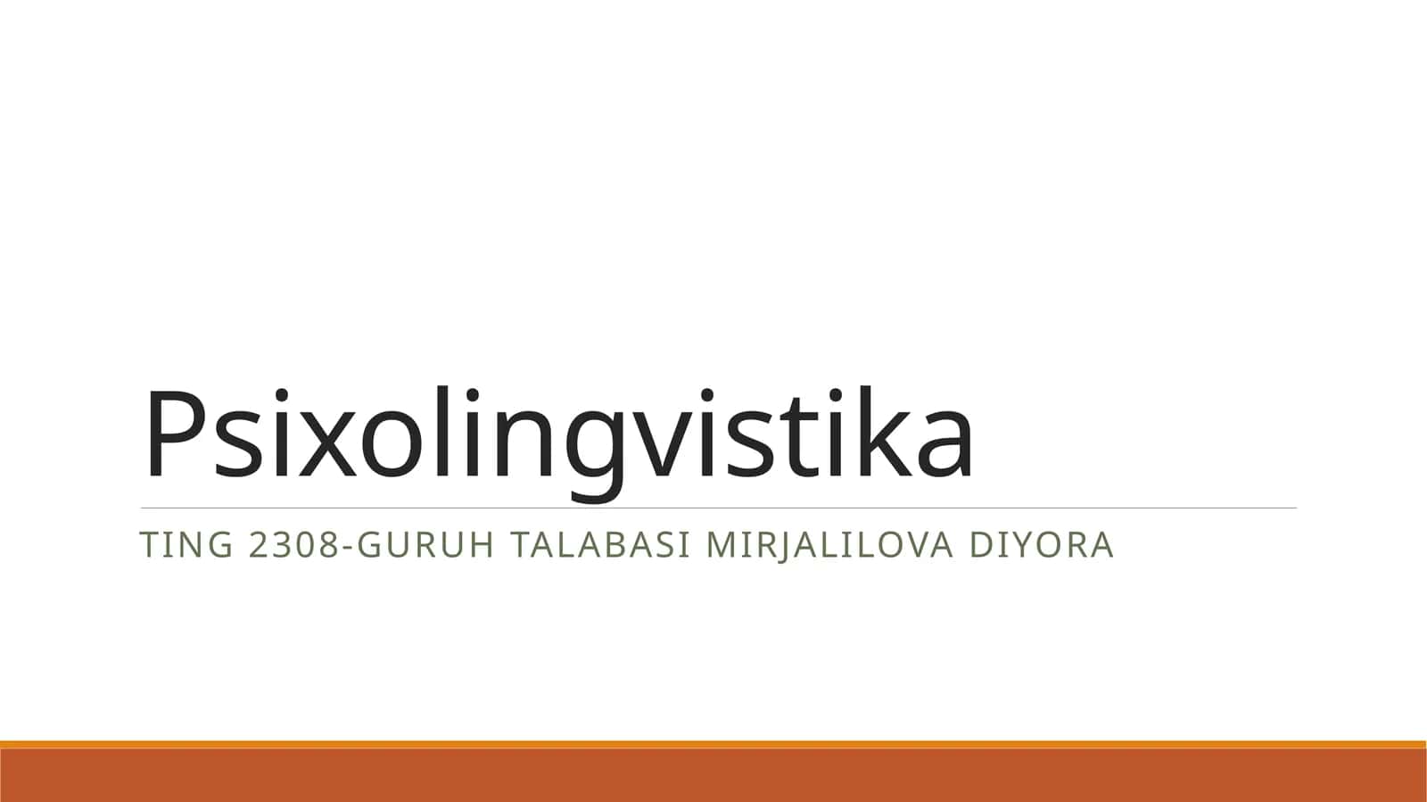 Psixolingvistika