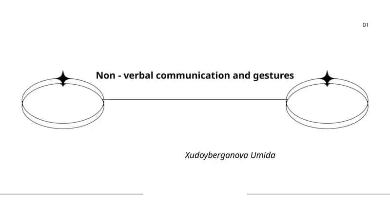 Non - verbal communication and gestures