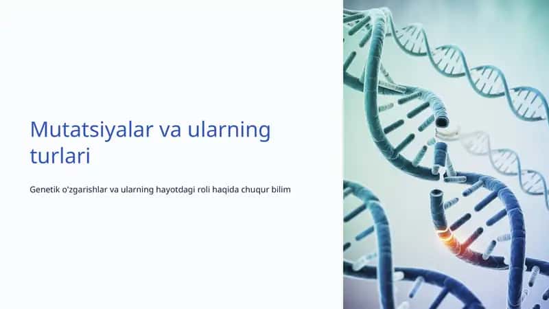 Mutatsiyalar va ularning turlari
