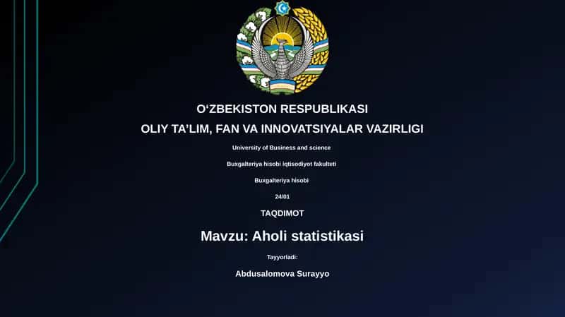 Aholi statistikasi