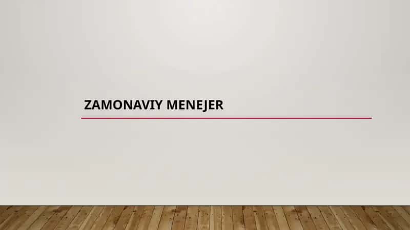 Zamonaviy menejer