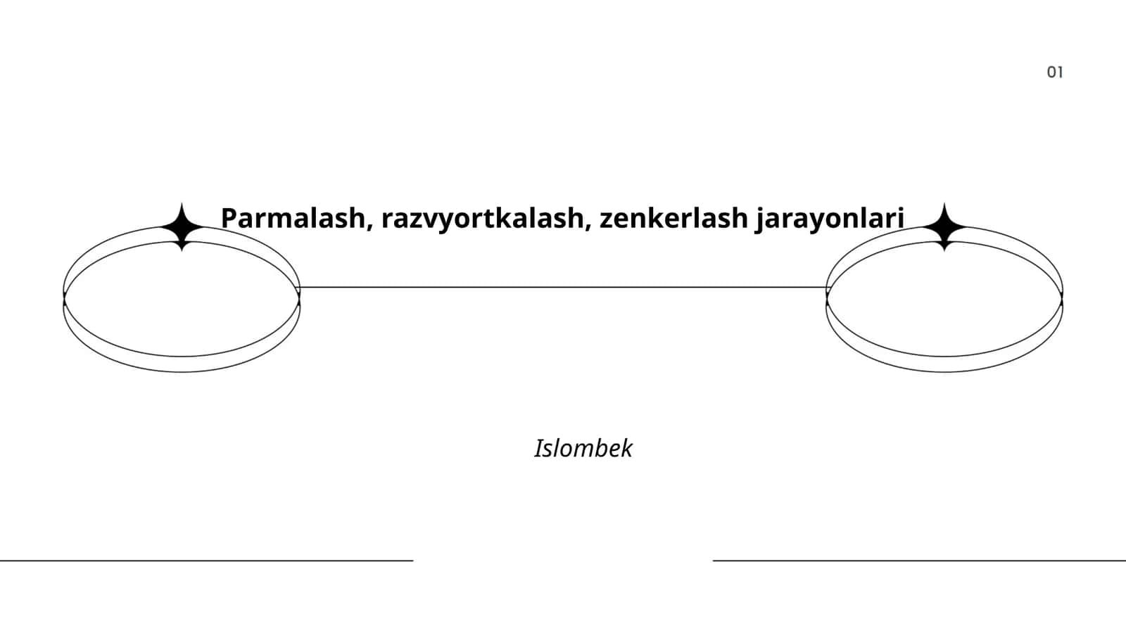 Parmalash, razvyortkalash, zenkerlash jarayonlari