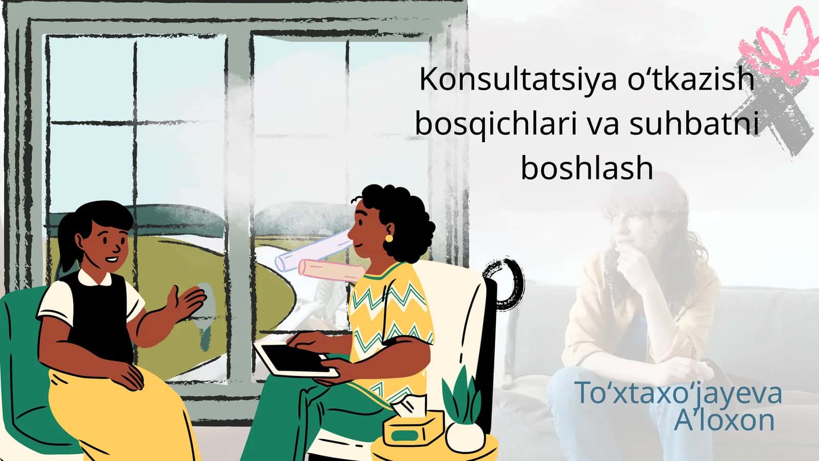 Konsultatsiya oʻtkazish bosqichlari va suhbatni boshlash