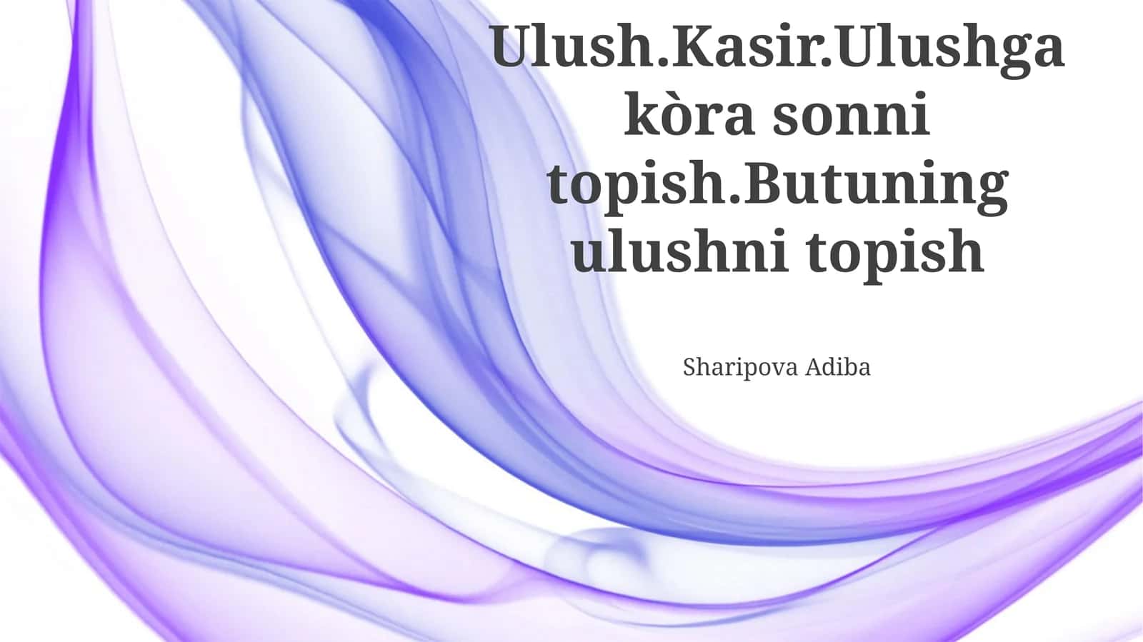 Kasrni Topish