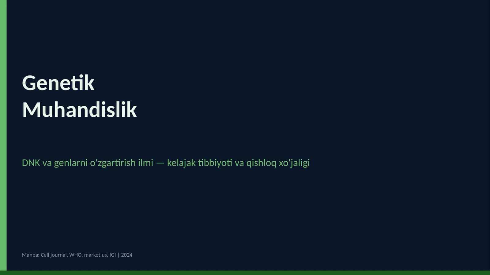 Genetik Muhandislik Ta'riflari
