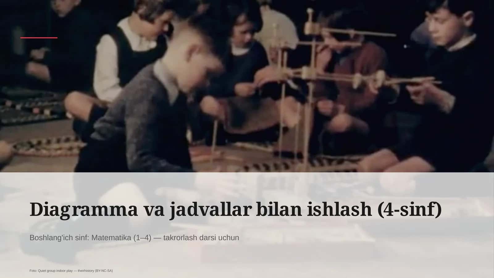 Diagramma va jadvallar bilan ishlash (4-sinf)