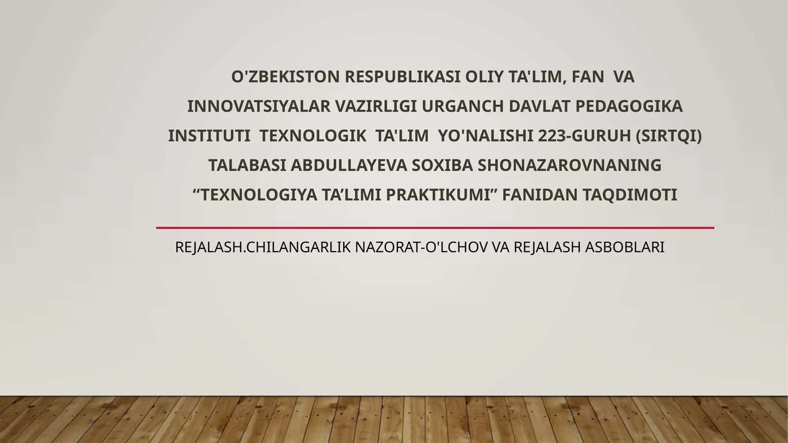 texnologiya ta'limi praktikumi