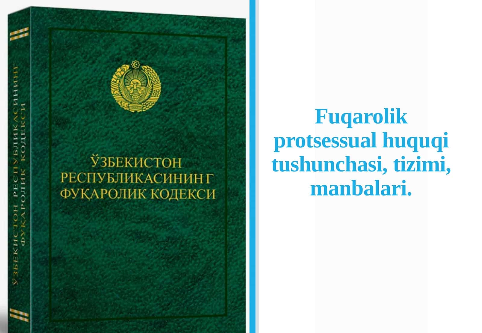 Fuqarolik protsessual huquqitushunchasi, tizimi, manbalari